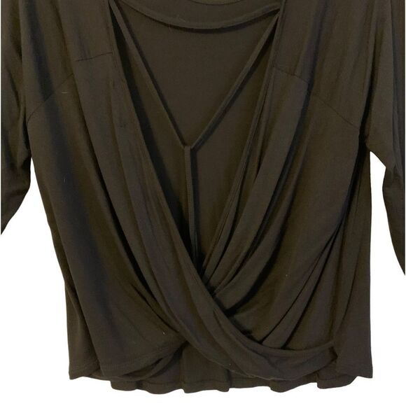 Dainty Hooligan Women’s Black Long Sleeve Crisscross Open Back Blouse Size Small - Picture 3 of 7